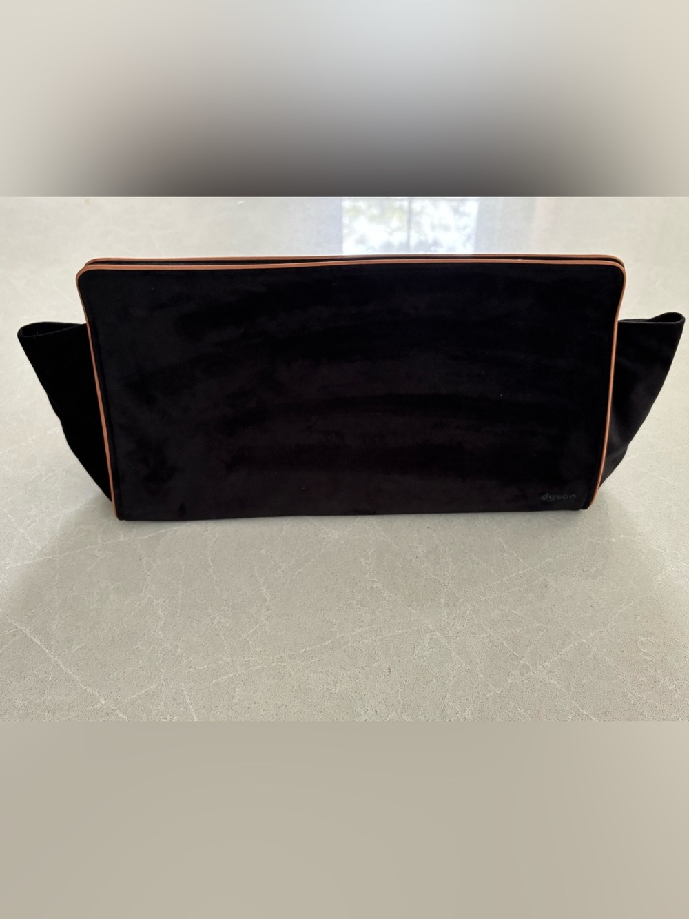 Dyson Black Velvet Pouch Copper Trim 
 Heat Resistant Travel Storage Bag Case